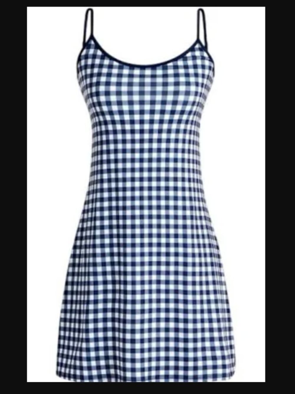 NWT J. Crew Factory Navy and White Gingham Active Dress